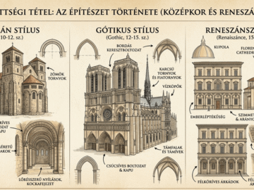 Román, gótikus és a reneszánsz építészeti stílus